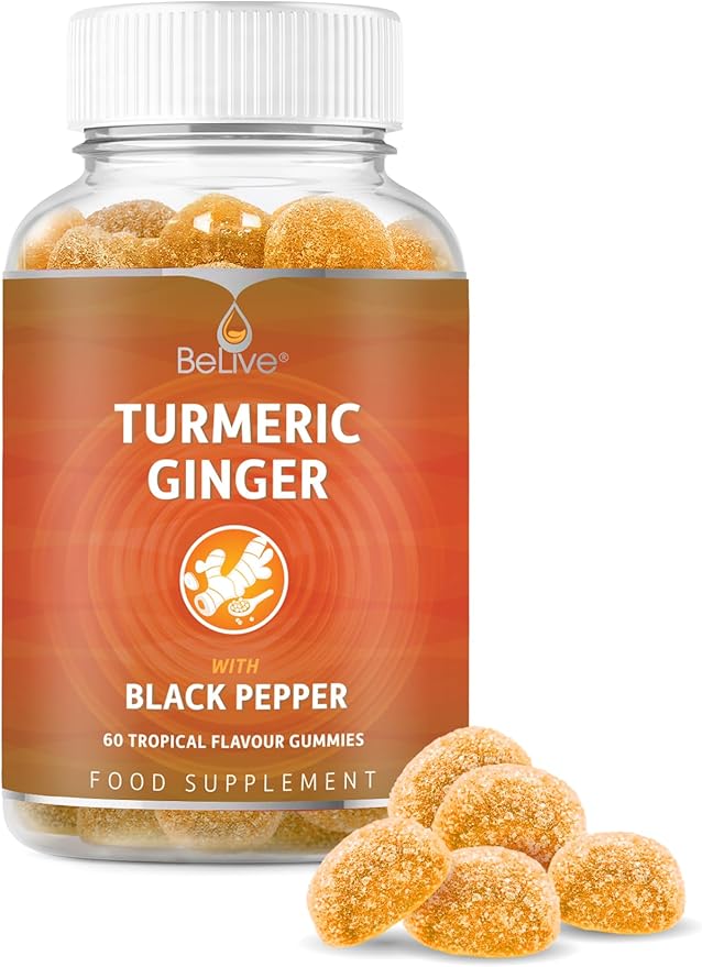 Belive Turmeric Vitamin Supplement Gummies with Ginger & Black Pepper