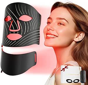 Onluky Red Light Therapy Face Mask - LED Light Therapy with Neck Device