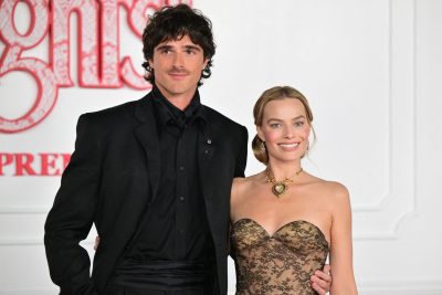 Margot Robbie and Jacob Elordi at Wuthering Heights Paris Screening