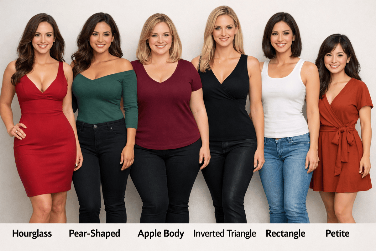 ladies with different body types