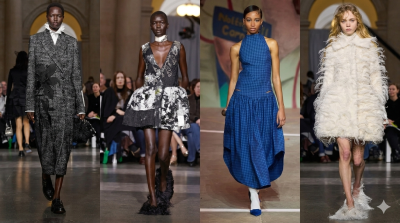 models wearing top designers from London Fashion week