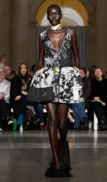 a model wearing a design from the Erdem AW26 collection