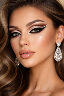 a model wearing a cut crease eye makeup