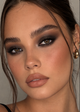 a model wearing a classic smokey hair