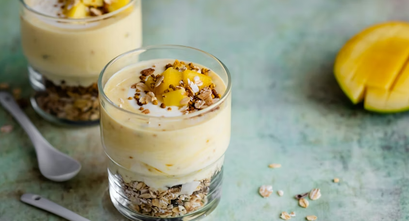 mango greek yogurt healthy dessert