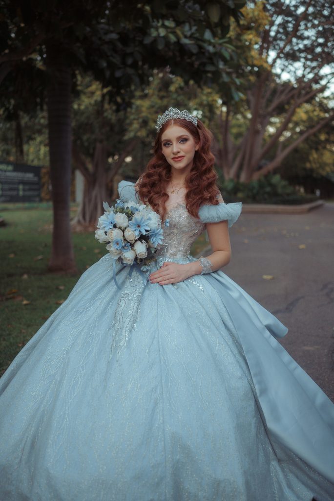 a bride on a ball gown with full skirt